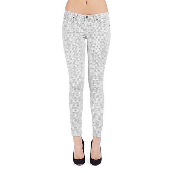 AG Adriano Goldschmied The Legging Ankle Basket Weave Grey Jeans - Picture 1 of 11